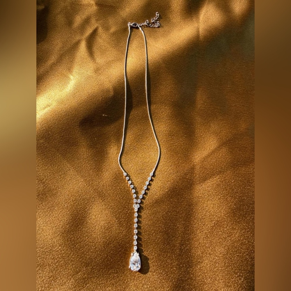 Vintage Silver-Tone Lariat Necklace